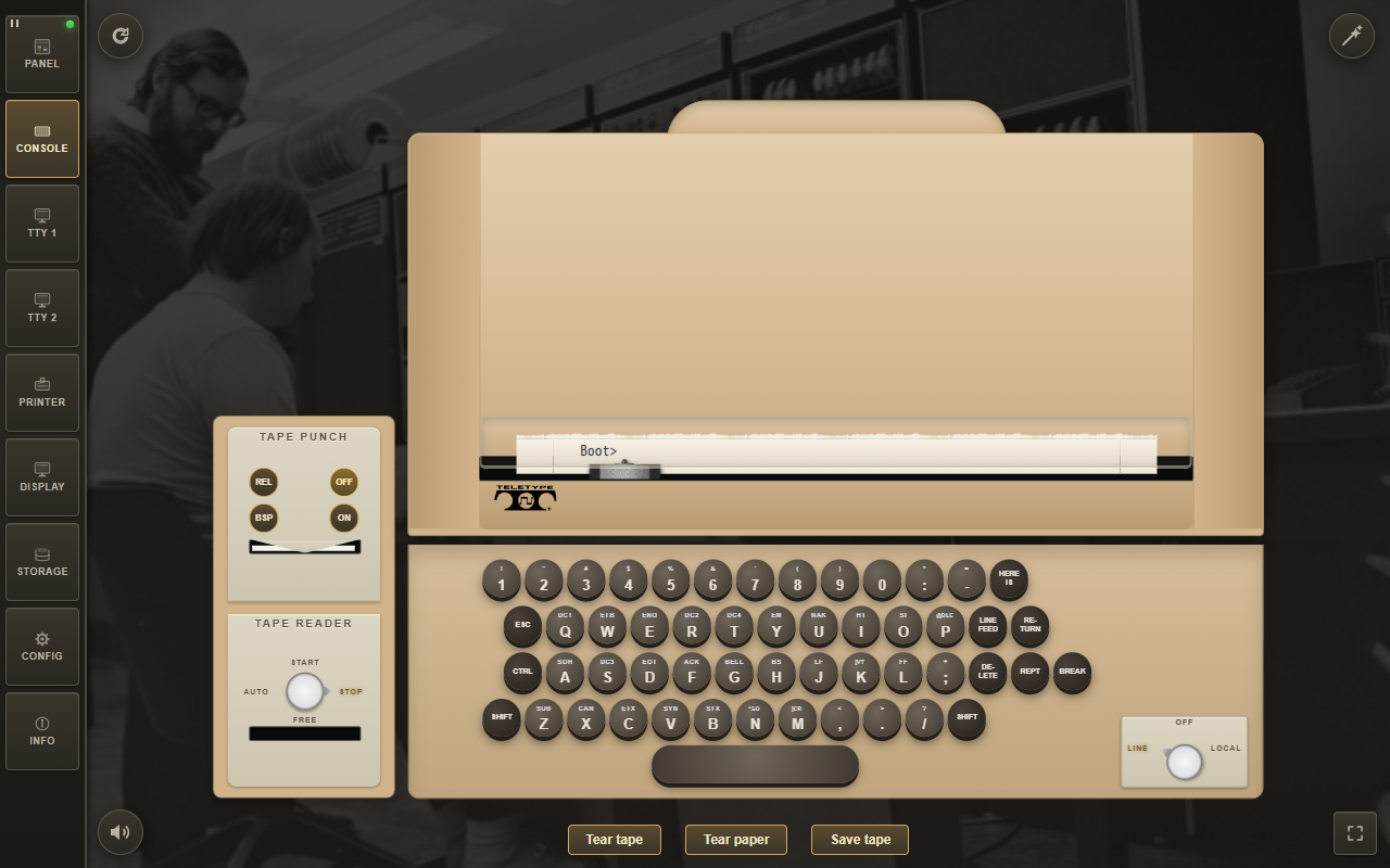 The Model 33 ASR operator console