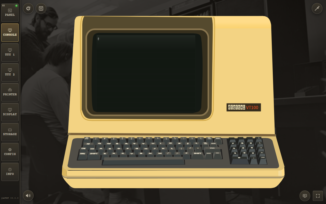 A DEC VT100 as the operator console