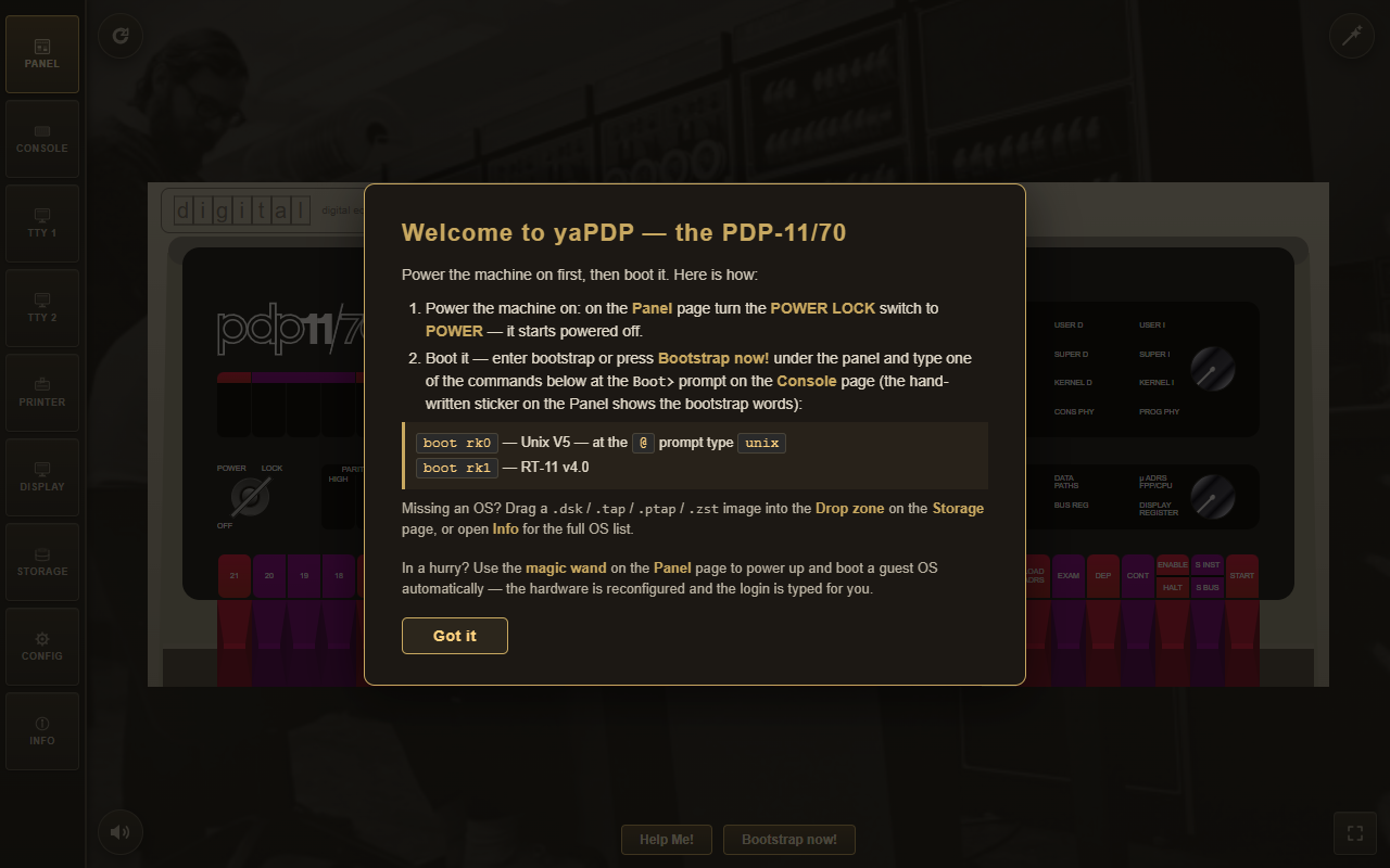 First-run onboarding hint