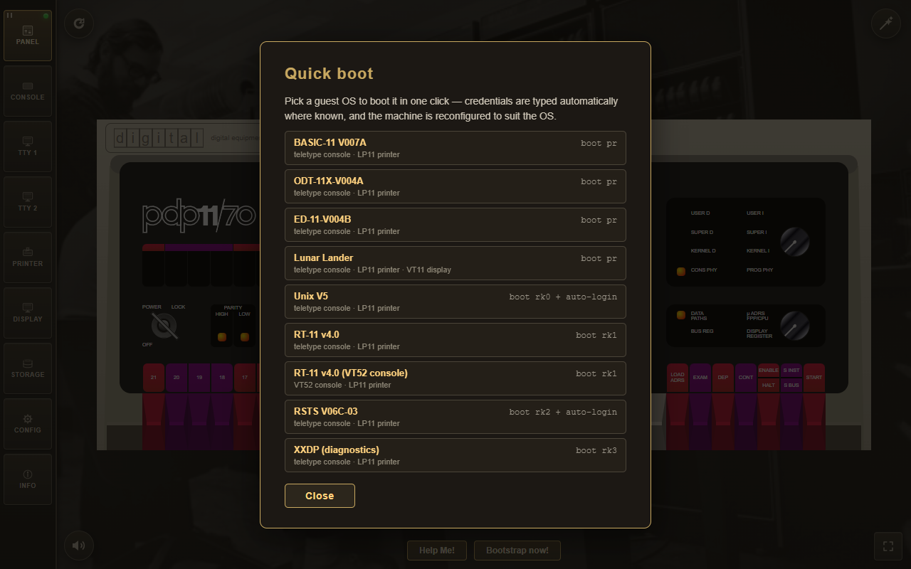 Quick boot picker