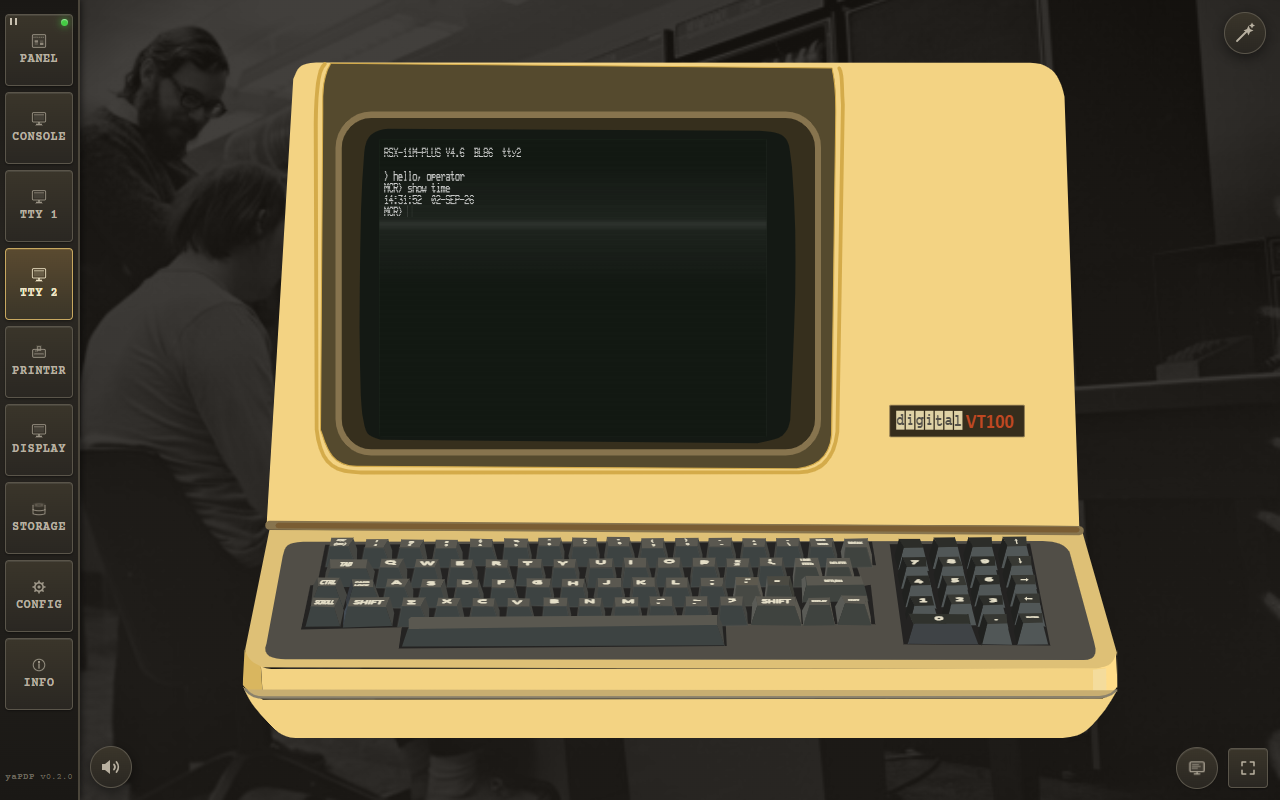 A user VT100 terminal